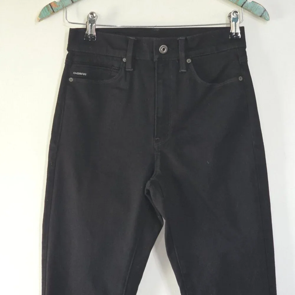 G Star Raw Shape Skinny Black High Rise Stretch Jeans Sz W28 L30 NWOT